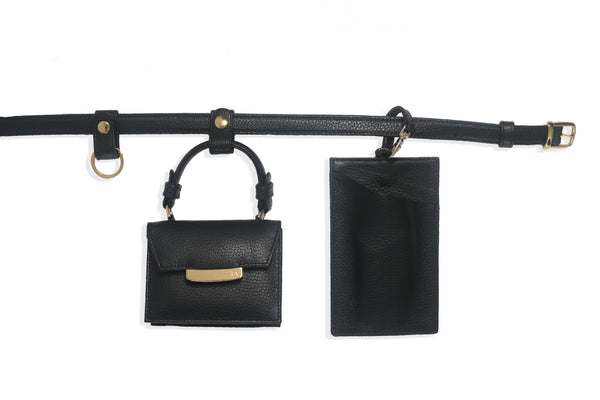 Black Micro Cynthia Belt Bag