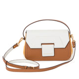 Cream and Tan Mira Shoulder Bag