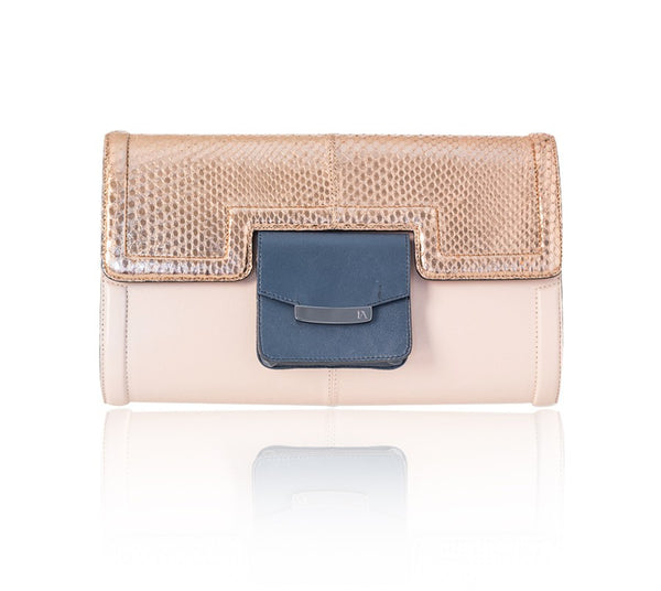 Rose Gold & Powder Pink Serena Clutch