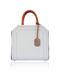 Cream & Navy Medium Sharon Tote