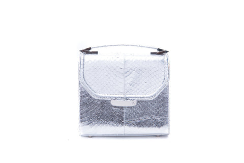 Silver water snake Mini Steffany Tote